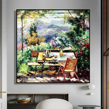 Load image into Gallery viewer, 100% Hand Painted Modern Flower Garden Oil Painting On Canvas Wall Art Frameless Picture Decoration For Live Room Home Deco Gift