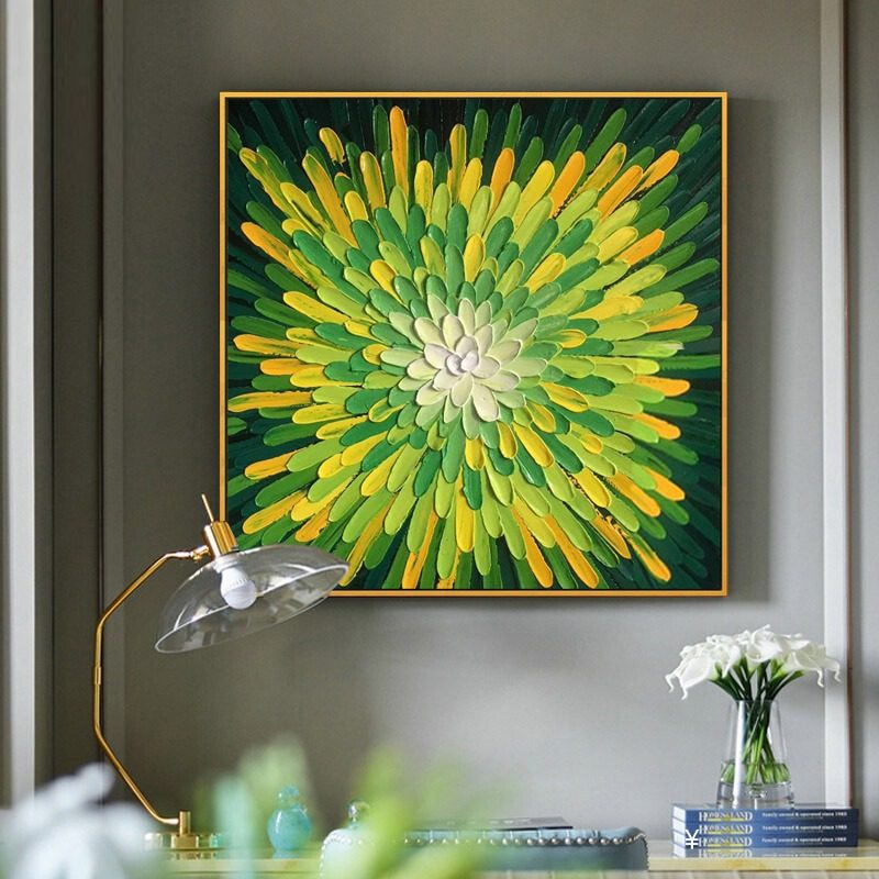 100% Hand Painted Abstract Colorful Flower Oil Painting On Canvas Wall Art Frameless Picture Decoration For Live Room Home Decor