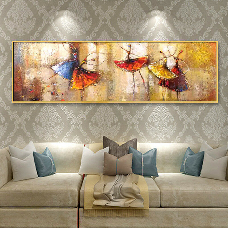 Large Modern Home decor 100% Hand-painted oil painting on canvas Abstract Ballet Oil Painting room decoration for home Unframe