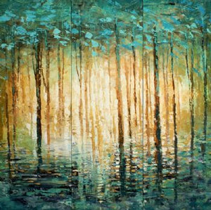 Hand Painted Longbranch Park-Modern Canvas Art Wall Decor-Landscape Oil Painting Wall Pictures for Living Rooms