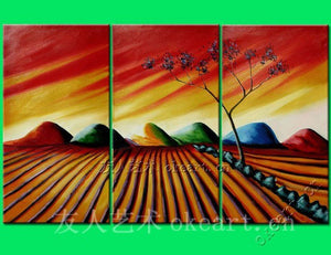 Free shipping Red earth restaurant decoration painting