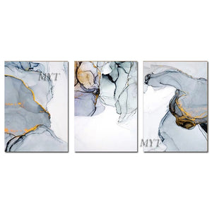 New Arrival Abstract 3 Pcs Oil Painting Colorful Design Wall Decoration Canvas Art Unframed High Quality Group Picture Artwork