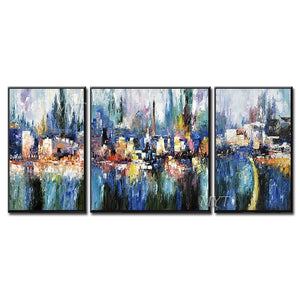 100% Hand Painted Abstract 3 PCS Abstract Art Painting On Canvas Wall Art Wall Pictures Painting For Live Room Home Decor