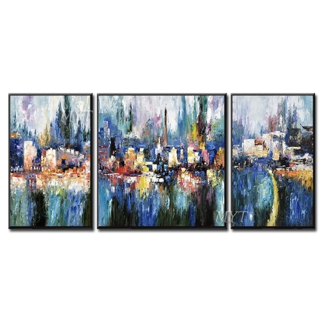 100% Hand Painted Abstract 3 PCS Abstract Art Painting On Canvas Wall Art Wall Pictures Painting For Live Room Home Decor