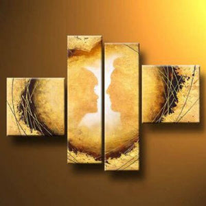 4 pcs Cuadros Decoracion Hand Painted Oil Painting Intimate Space-Modern Canvas Art Wall Decor-Abstract Oil Painting Wall Art
