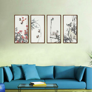 4 Pcs/Lot Modern Flower HD Printed Top Quality Canvas Art Landscape Painting Home Decoration For Living Room