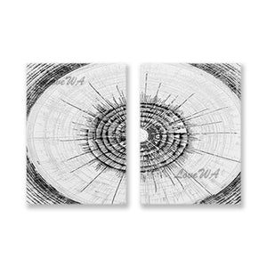 2PCS Group Black and White Abstract Texture Thick Acrylic Art Canvas Oil Painting Hand Painted Unframed Wall Hangings Artwork