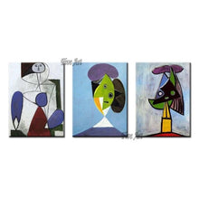 Load image into Gallery viewer, Modern Home Decor Pieces 3 PCS Group Abstract Picasso Oil Painting Reproduction Real Hand Painted Famous Wall Art On Canvas
