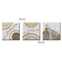 Load image into Gallery viewer, Home Decoration Pieces Abstract New Gold Foil Texture 3 Panels Canvas Oil Painting Modern Living Room Decoration Wall Art