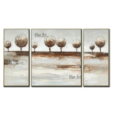 Load image into Gallery viewer, Cheap Handmade 3PCS Group Forest Trees Oil Painting Wall Canvas Art Colorful Wall Picture Unframed Artwork Home Decoration