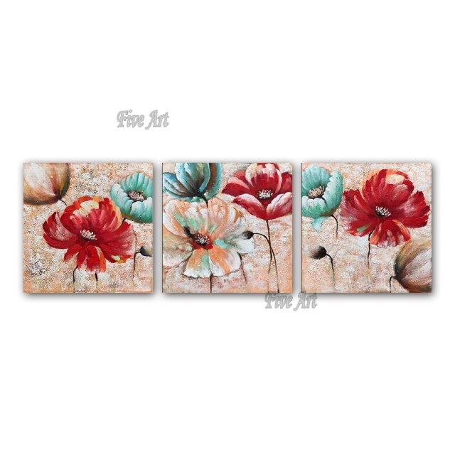 Hand Painted Colorfull Flower Pictures Oil Painting Modern Abstract Oil Painting Reprodcution Picture Home Decoration Unframed