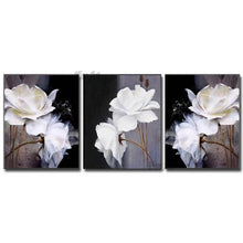 Load image into Gallery viewer, 3PCS White Flowers Real Hand-painted Artwork Oil Painting High Quality Modern Artists Oil Paintings Pictures For Home Decor