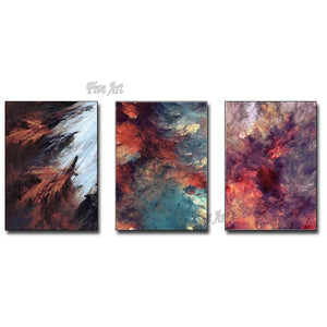 Art Hand Painted 3PCS Abstract Oil Paintings on Canvas Modern Wall Art Picture Living Room Bedroom Wall Decor No Framed