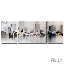 Load image into Gallery viewer, 100% Handpainted Paintings Unframe Abstract City Night  Modern Landscape Painting For Living Room Fashion Bar Pub Wall Art Decor