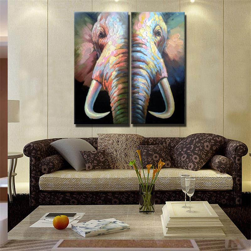Mr Elephant Directly From Artist 100% Hand painted Modern Abstract Oil Painting On Canvas Wall Art  Decoration No Framed CT043