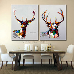 The Antelope Art Canvas Painting Texture 100% Hand painted Abstract Oil Painting On Canvas Wall Art Gift Home Decoration CT060