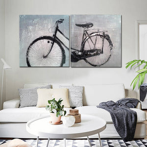 Bicycle Painting Direct From Artist Hand painted Modern Abstract Oil Painting On Canvas Wall Art  Decoration No Framed CT030