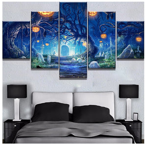 Halloween night scenery Diamond Painting 5 piece Full Square Round Drill Diamond Embroidery Mosaic craft supplies decor