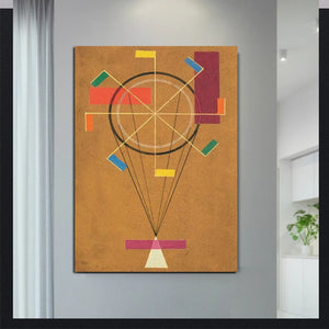 100% Hand Painted Oil Paintings Wall Art Room Decoration Vasily Kandinsky Famous Painting Christmas Gift Wall Pictures Frameless