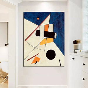Large 100% Hand Painted Oil Paintings Wassily Kandinsky Modern Classic Abstract Wall Art Pictures Christmas Gift Frameless