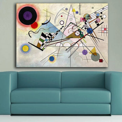 100% Hand Painted Modern Abstract Wall Art Pictures By Wassily Kandinsky Canvas Paintings for Living Room Decor Christmas Gift