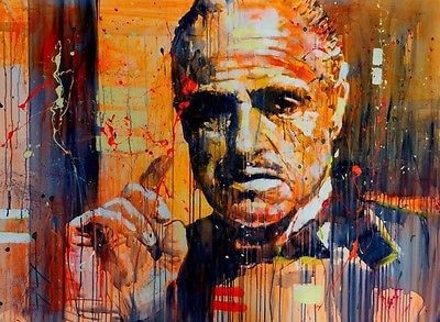 TOP Original ART oil painting- The Godfather Marlon Brando Abstract painting -100% hand painted - 36 