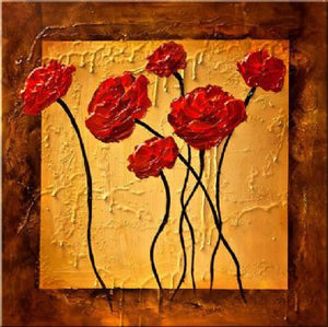 Hand Painted Oil Painting My Rose-Floral Oil Painting Wall Art-Modern Oil Painting On Canvas Art Wall Decor