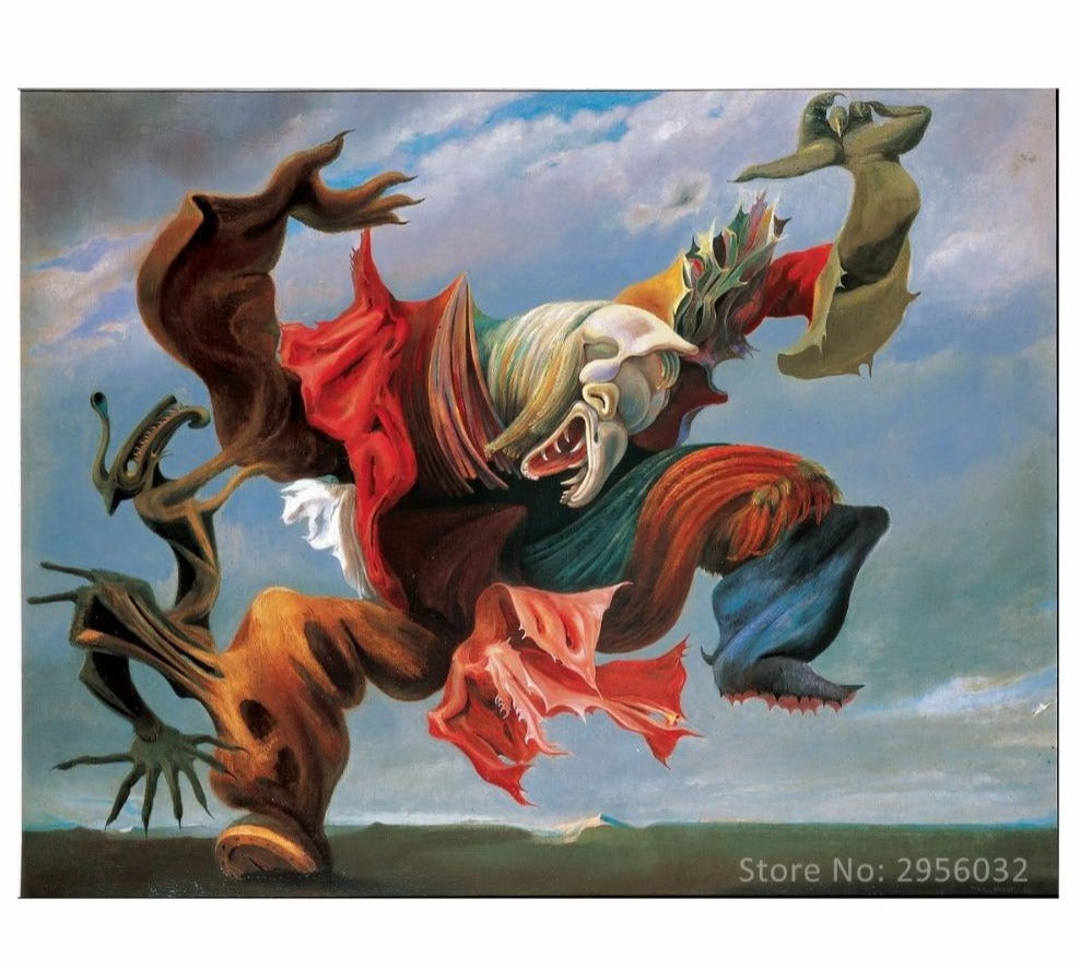 The Fireside Angel (The Triumph of Surrealism) L'ange du foyer by Max Ernst Hand painted Oil Painting Reproduction