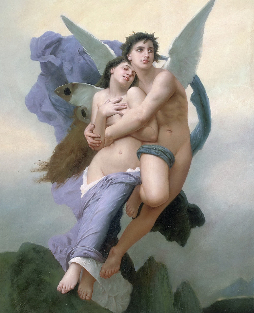 Handmade Oil painting reproduction Le ravissement de Psyche aka The Abduction of Psyche by William Bouguereau