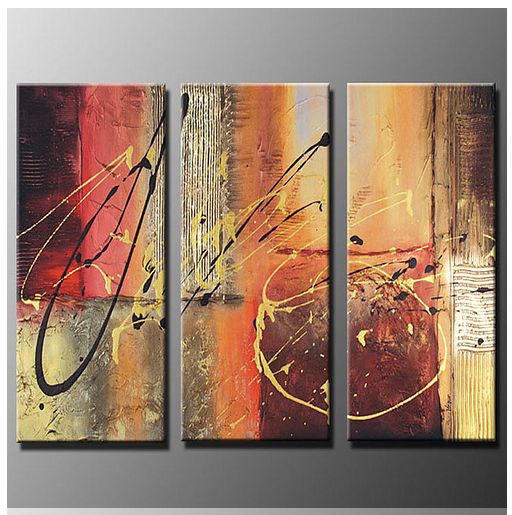 3 pcs Hand Painted Modern Abstrac Canvas Oil Painting Wall Art for Bed Room Art Wall Decorations Living Room