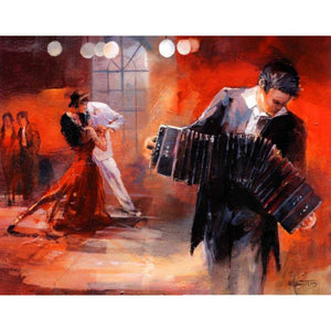 Contemporary art handmade oil paintings Tango dancer bandoneon argentina Willem Haenraets Painting on Canvas  High quality