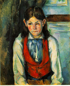 oil paintings,Handmade Oil Painting Reproduction on linen canvas,boy-in-a-red-vest-1890-2 BY paul Cezanne,person oil painting