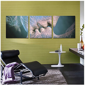 3 Pcs Large Hand Painted Canvas Art  Romance Kiss People Modern Wall Pictures for Living Room Wall Art  Home Wall Decor Unframe