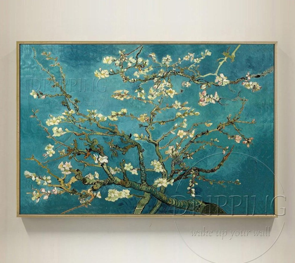 Reproduction Vincent Van Gogh Art Painting Blossom Almond Oil Painting Hand-painted Van Gogh Blossoming Almond Tree Oil Painting