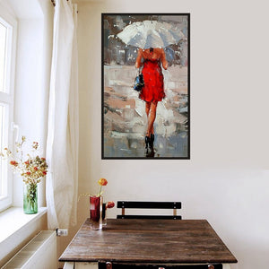 Figure Painting for Living Room Wall Art Hand Painted Canvas Oil Painting Knife Painting Modern Home Decorative Christmas Gifts