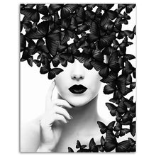 Load image into Gallery viewer, Butterfly Woman Wall Art Canvas Prints - SallyHomey Life&#39;s Beautiful