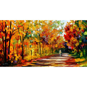 Modern landscape art fall noon Palette knife oil painting on canvas High quality Handmade home decor