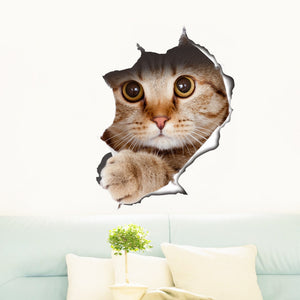 Fashion 3D Cartoon Cat/Dog  For Living Room Bedroom Kitchen Bathroom Decorations - SallyHomey Life's Beautiful