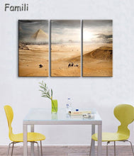 Load image into Gallery viewer, 3 pcs/set Art Egypt Pyramids Camel Print Canvas Oil Painting Unframed Wall Pictures for Living Room Top Wall Decor Animal Poster