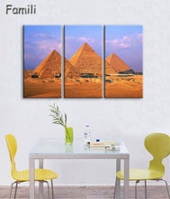 Load image into Gallery viewer, 3 pcs/set Art Egypt Pyramids Camel Print Canvas Oil Painting Unframed Wall Pictures for Living Room Top Wall Decor Animal Poster