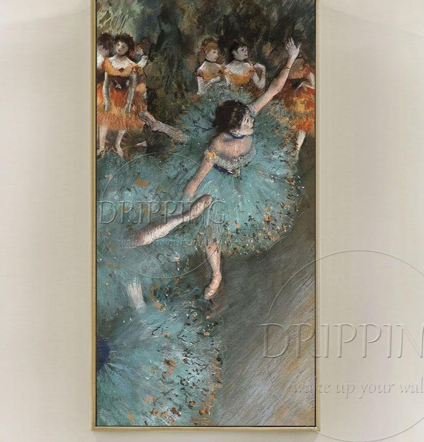 Professional Artist Handmade High Quality Classical Dance Art Oil Painting Reproduction Edger Degas Ballerina Dance Oil Painting