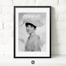 Load image into Gallery viewer, Audrey Hepburn Black White Photo Vintage Poster Print Pop Movie Celebrity - SallyHomey Life&#39;s Beautiful