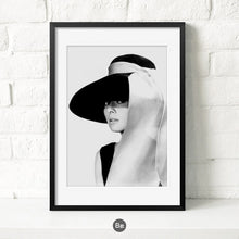 Load image into Gallery viewer, Audrey Hepburn Black White Photo Vintage Poster Print Pop Movie Celebrity - SallyHomey Life&#39;s Beautiful