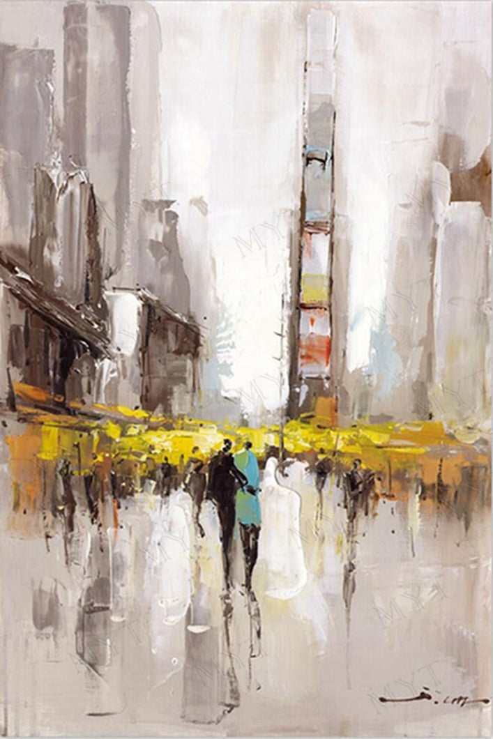 MYT Free Shipping Building Wall Canvas Painting Art Decoration Picture Oil Painting for Home Living Room Wedding Decration