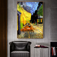 Load image into Gallery viewer, Van Gogh Cafe Terrace At Night Analysis Canvas Printing - SallyHomey Life&#39;s Beautiful