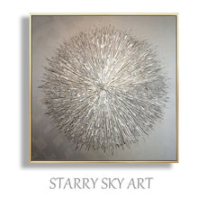Load image into Gallery viewer, Special Oil Painting Artist Hand-painted High Quality Silver Knife Thick Oil Painting Modern Abstract Grey Silver Oil Painting