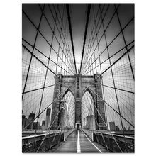 Load image into Gallery viewer, Scandinavian Painting Canvas Black And White New York Brooklyn Bridge Posters Prints Wall Art Picture For Living Room Decoration - SallyHomey Life&#39;s Beautiful