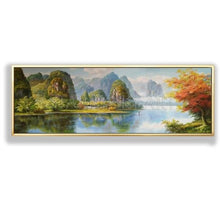 Load image into Gallery viewer, Hand-painted Impressionist China Landscape Lake Oil Painting on Canvas Natural Scene Landscape Oil Painting