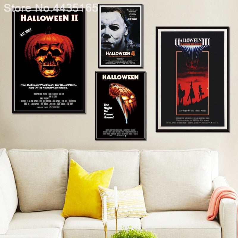 Halloween Wall Art Canvas Painting Posters and Prints - SallyHomey Life's Beautiful