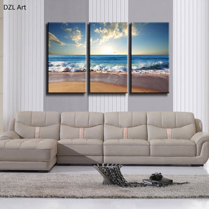 3 pcs(No Frame) Hot Sell The wide sea Modern Home Wall Decor painting Canvas Art HD Print Painting Canvas Painting Wall Picture